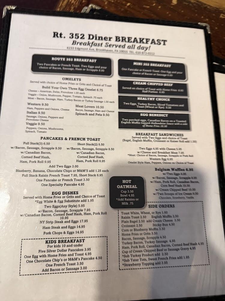 Route 352 Diner Menu image 4